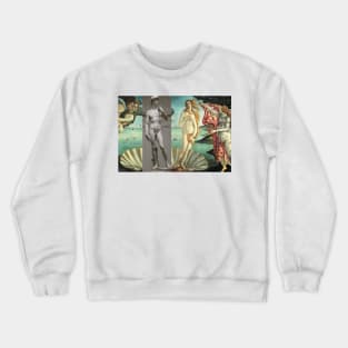 Virtual Meeting of David and Aphrodite  #Virtual #Meeting #David #Aphrodite Crewneck Sweatshirt